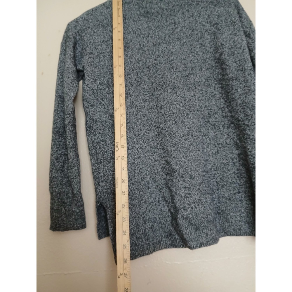 Aqua Sweater XS 100 Cashmere Crew Neck Cozy Layers Grey Pullover - Picture 8 of 11